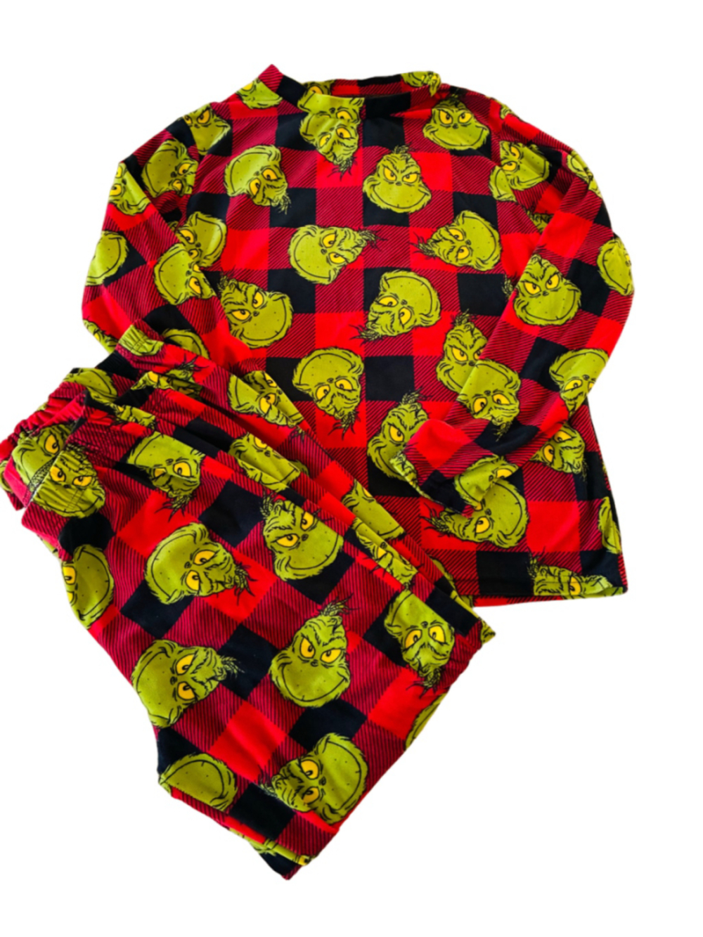 The Grinch Pajama Set fleece Size M adult unisex medium. Christmas